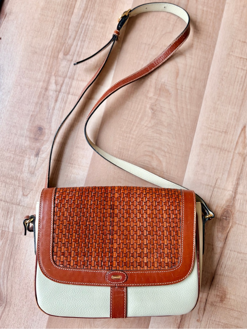 Vintage Bally Italian Leather Crossbody Bag